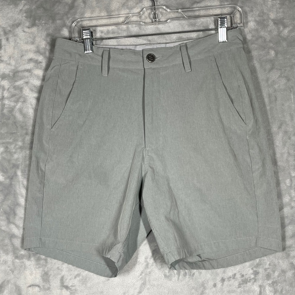 Free Fly Mens Hybrid Performance Shorts Gray Heather Size 30 Quick Dry Stretch